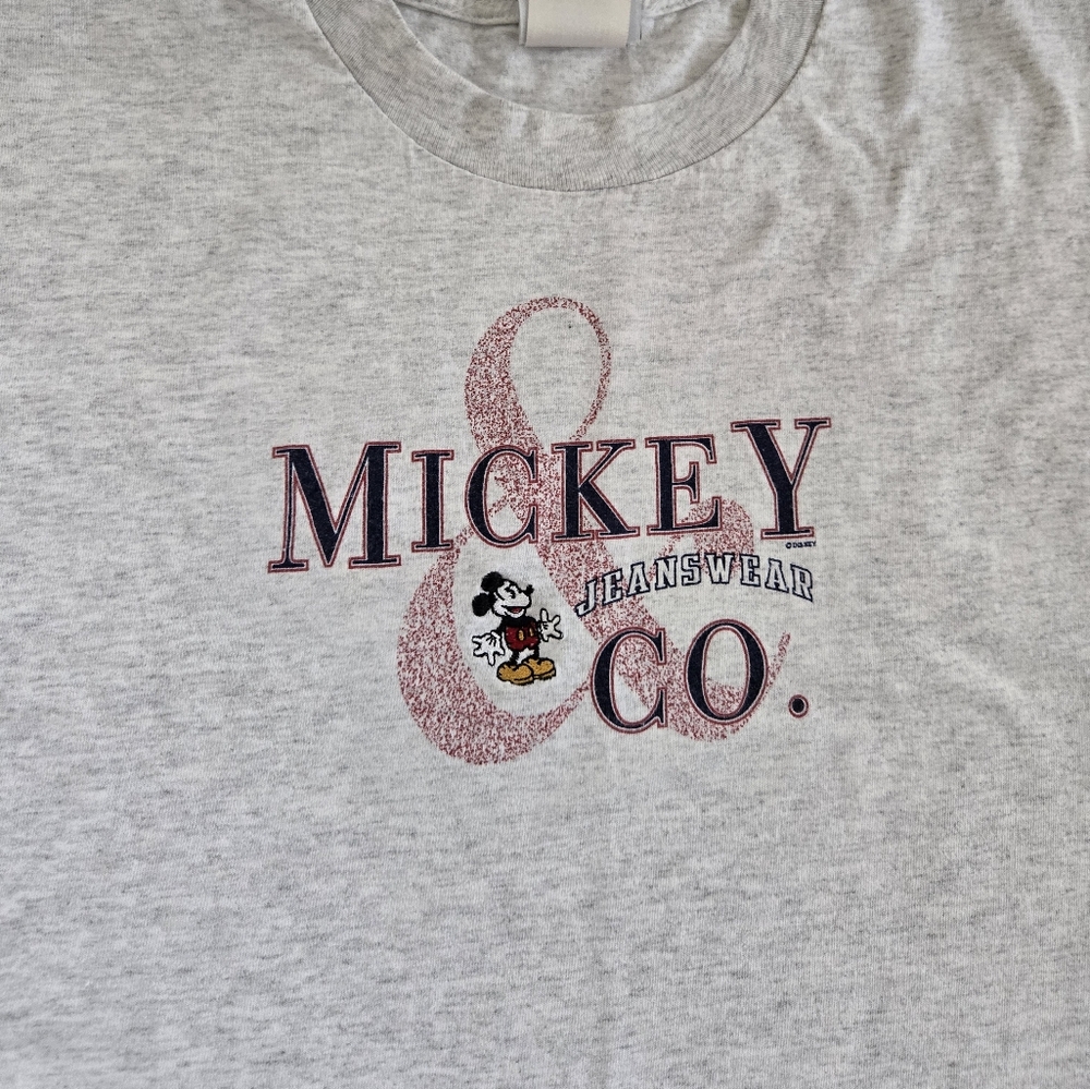 Vintage Y2k Light Gray Disney Mickey & Co. T-Shirt - Picture 7 of 7